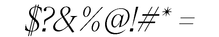 Eiko Italic 2 Font OTHER CHARS