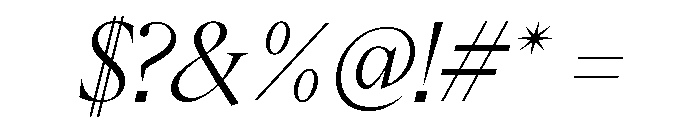 Eiko Italic 3 Font OTHER CHARS