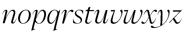 Eiko Italic 3 Font LOWERCASE