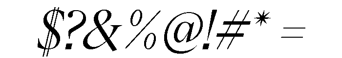 Eiko Italic 4 Font OTHER CHARS