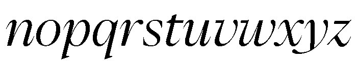 Eiko Italic 4 Font LOWERCASE