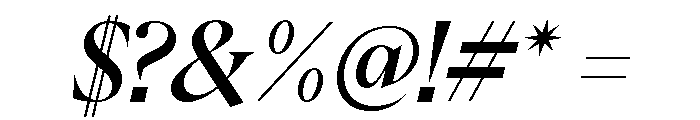 Eiko Italic 5 Font OTHER CHARS