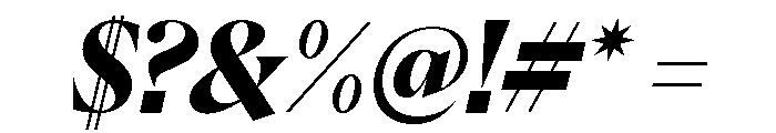 Eiko Italic 7 Font OTHER CHARS