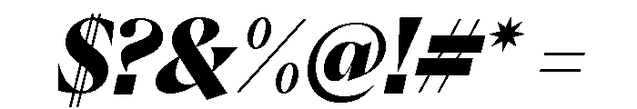 Eiko Italic 8 Font OTHER CHARS