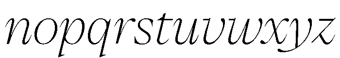 Eiko Italic Font LOWERCASE
