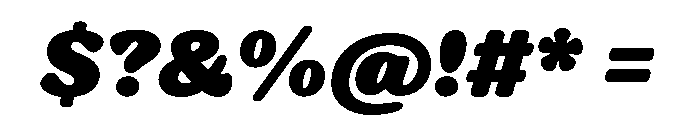 Ekamai Heavy Italic Font OTHER CHARS