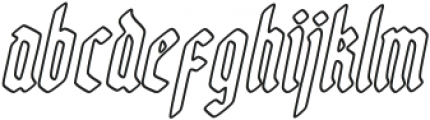 Eksellena Outline Italic otf (400) Font LOWERCASE