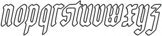 Eksellena Outline Italic otf (400) Font LOWERCASE