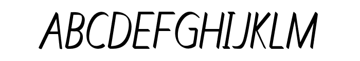 Eksel-CondensedItalic Font UPPERCASE