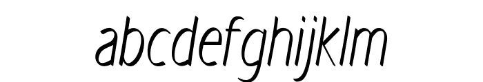 Eksel-CondensedItalic Font LOWERCASE