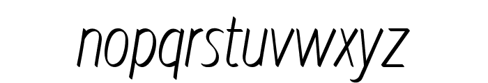 Eksel-CondensedItalic Font LOWERCASE
