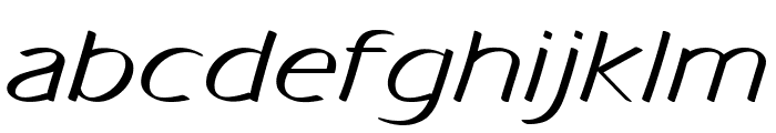 Eksel-ExpandedItalic Font LOWERCASE