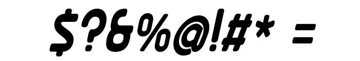 Ekela Round Bold Condensed Italic Font OTHER CHARS