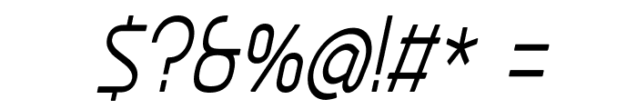 Ekela Round Light Condensed Italic Font OTHER CHARS