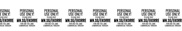 Ekorre PERSONAL USE ONLY Black Italic Font OTHER CHARS