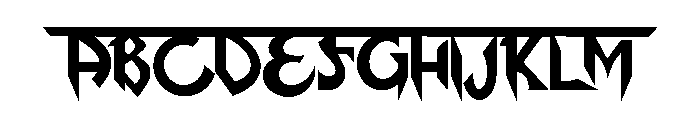 Ektomorf Font UPPERCASE