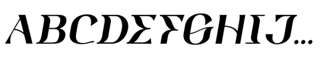 Ekelon Medium Slanted Font UPPERCASE