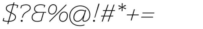 Eksja Thin Italic Font OTHER CHARS