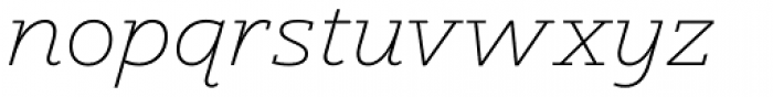Eksja Thin Italic Font LOWERCASE