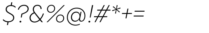 Ekster Extralight Italic Font OTHER CHARS