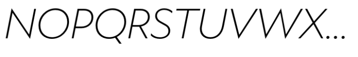Ekster Extralight Italic Font UPPERCASE