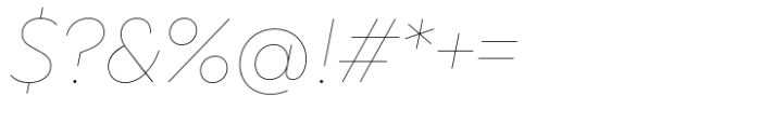 Ekster Hairline Italic Font OTHER CHARS