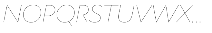 Ekster Hairline Italic Font UPPERCASE