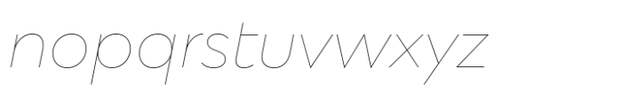 Ekster Hairline Italic Font LOWERCASE