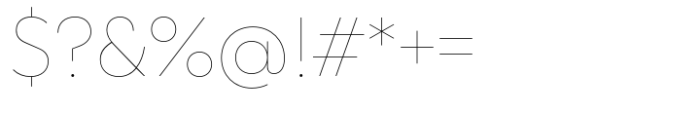 Ekster Hairline Font OTHER CHARS