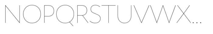 Ekster Hairline Font UPPERCASE