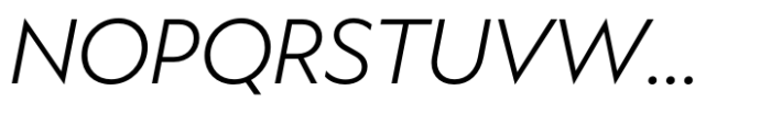 Ekster Light Italic Font UPPERCASE