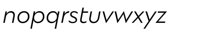 Ekster Light Italic Font LOWERCASE