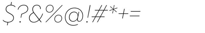 Ekster Thin Italic Font OTHER CHARS