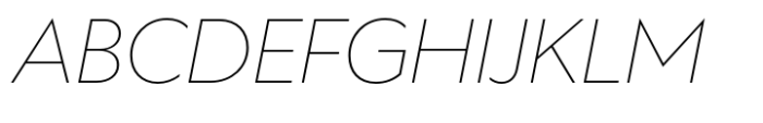 Ekster Thin Italic Font UPPERCASE