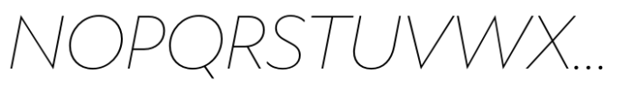 Ekster Thin Italic Font UPPERCASE