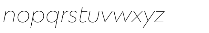 Ekster Thin Italic Font LOWERCASE