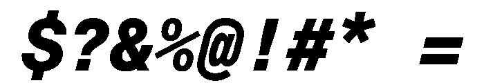 EKBaumerMono BlackItalic Font OTHER CHARS