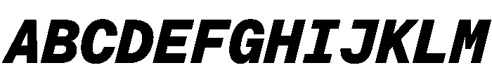 EKBaumerMono BlackItalic Font UPPERCASE