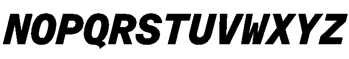 EKBaumerMono BlackItalic Font UPPERCASE