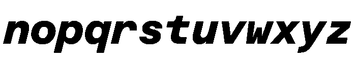 EKBaumerMono BlackItalic Font LOWERCASE