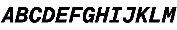 EKBaumerMono BoldItalic Font UPPERCASE