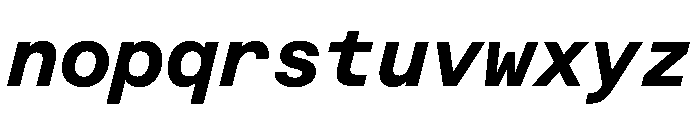 EKBaumerMono BoldItalic Font LOWERCASE