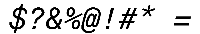 EKBaumerMono Italic Font OTHER CHARS