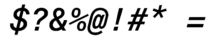 EKBaumerMono MediumItalic Font OTHER CHARS