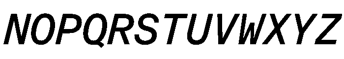 EKBaumerMono MediumItalic Font UPPERCASE