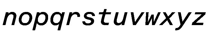 EKBaumerMono MediumItalic Font LOWERCASE
