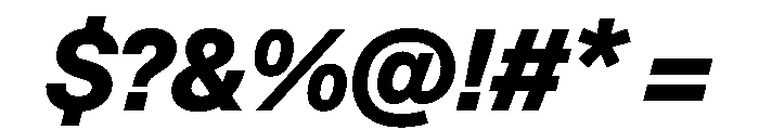 EKBaumerUniwidth BlackItalic Font OTHER CHARS