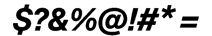 EKBaumerUniwidth BoldItalic Font OTHER CHARS