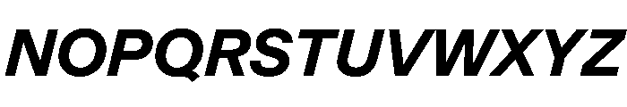 EKBaumerUniwidth BoldItalic Font UPPERCASE