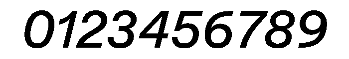 EKBaumerUniwidth MediumItalic Font OTHER CHARS